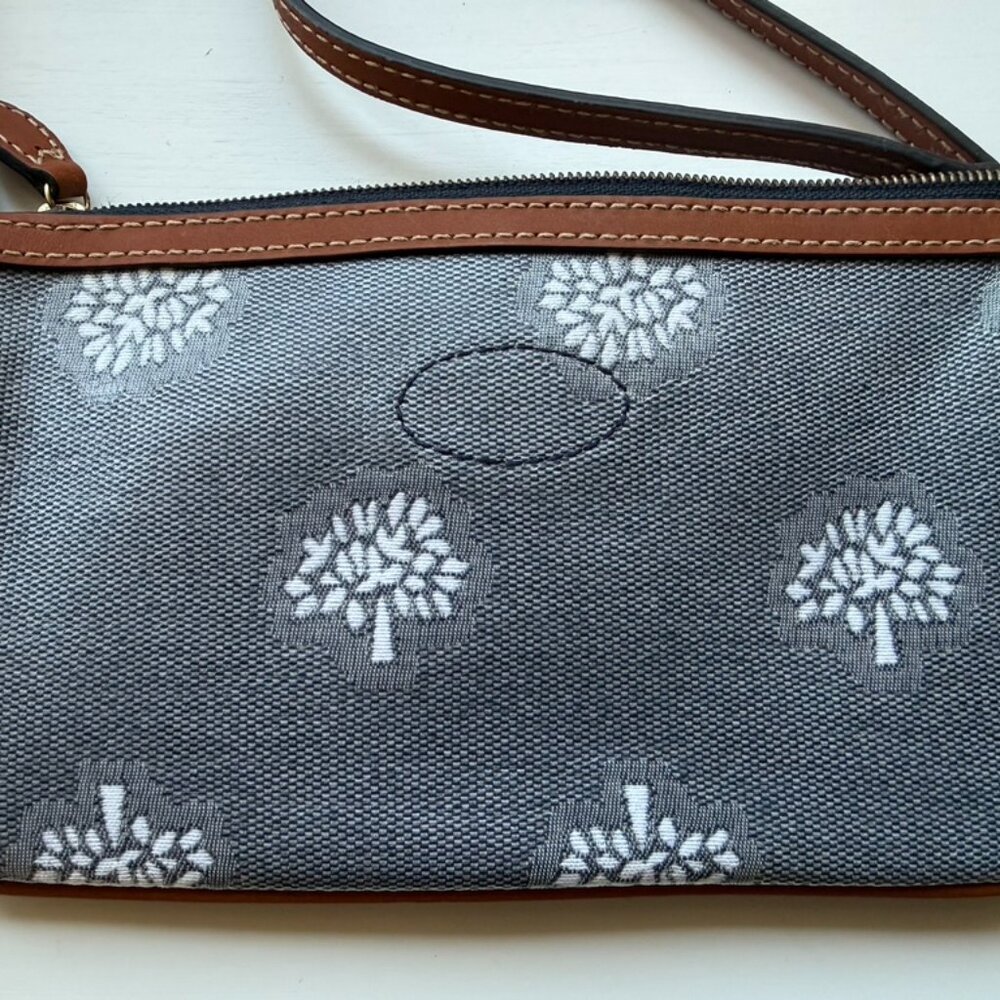 Mulberry Tamara Mini Messenger Bag with White Tree Canvas & Patent Brown Leather - Picture 5 of 7